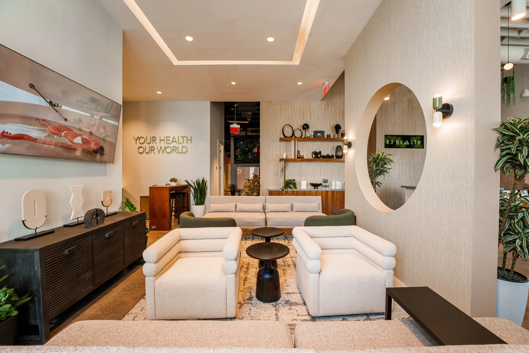 R3 Health patient lounge and wellness center